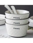 SOGA White Antler Printed Ceramic Dinnerware Set Crockery Soup Bowl Plate Server Kitchen Home Decor Set of 28, hi-res