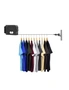SOGA 160mm Wall-Mounted Clothes Line Dry Rack Retractable Space-Saving Foldable Hanger Black, hi-res