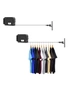 SOGA 2X 160mm Wall-Mounted Clothes Line Dry Rack Retractable Space-Saving Foldable Hanger Black, hi-res