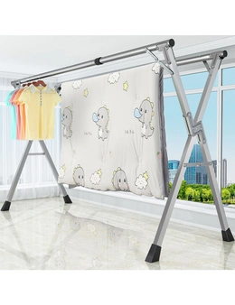 SOGA 2X 1.6m Portable Standing Clothes Drying Rack Foldable Space-Saving Laundry Holder Indoor Outdoor