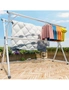 SOGA 2X 1.6m Portable Standing Clothes Drying Rack Foldable Space-Saving Laundry Holder 3 Poles, hi-res