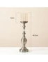 SOGA 49.5cm Glass Candlestick Candle Holder Stand Pillar Glass/Iron Metal, hi-res