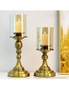 SOGA 42cm Gold Nordic Deluxe Candlestick Candle Holder Stand Pillar Glass /Iron, hi-res