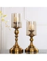 SOGA 42cm Gold Nordic Deluxe Candlestick Candle Holder Stand Pillar Glass /Iron, hi-res