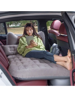 SOGA 2X Grey Honeycomb Inflatable Car Mattress Portable Camping Air Bed Travel Sleeping Kit Essentials