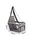 SOGA 2X Waterproof Pet Booster Car Seat Breathable Mesh Safety Travel Portable Dog Carrier Bag Grey, hi-res