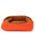 SOGA 2X Orange Dual-purpose Cushion Nest Cat Dog Bed Warm Plush Kennel Mat Pet Home Travel Essentials, hi-res