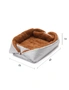 SOGA 2X Silver Dual-purpose Cushion Nest Cat Dog Bed Warm Plush Kennel Mat Pet Home Travel Essentials, hi-res