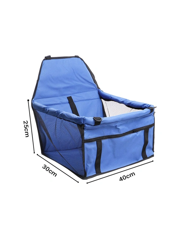 SOGA Waterproof Pet Booster Car Seat Breathable Mesh Safety Travel Portable Dog Carrier Bag, hi-res image number null