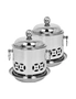 SOGA 2X Stainless Steel Mini Asian Buffet Hot Pot Single Person Shabu Alcohol Stove Burner with Lid, hi-res