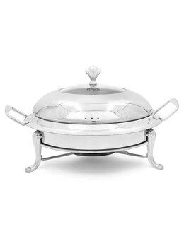 SOGA Stainless Steel Round Buffet Chafing Dish Cater Food Warmer Chafer with Glass Top Lid