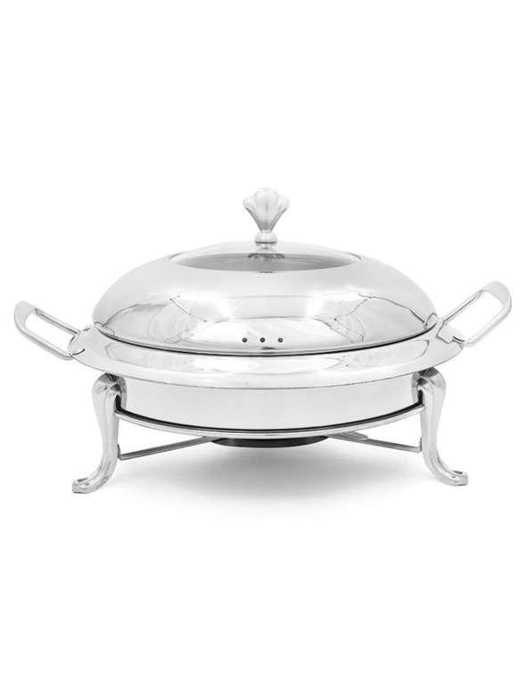 SOGA Stainless Steel Round Buffet Chafing Dish Cater Food Warmer Chafer with Glass Top Lid, hi-res image number null