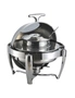 SOGA 6.5L Stainless Steel Round Soup Tureen Bowl Station Roll Top Buffet Chafing Dish Catering Chafer Food Warmer Server, hi-res