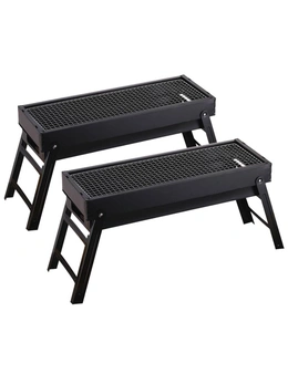 SOGA 60cm Portable Folding Charcoal Grill Outdoor BBQ 2pack
