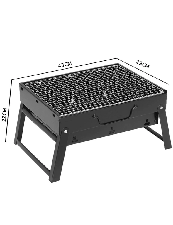 SOGA 43cm Portable Folding Thick Box-type Charcoal Grill for Outdoor BBQ Camping, hi-res image number null