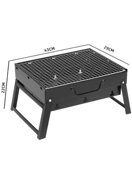 SOGA 43cm Portable Folding Thick Box-type Charcoal Grill for Outdoor BBQ Camping
