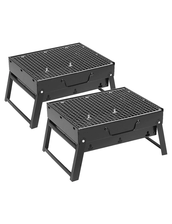 SOGA 2X 43cm Portable Folding Thick Box-type Charcoal Grill for Outdoor BBQ Camping, hi-res image number null