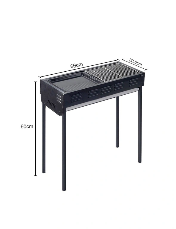 SOGA 66cm Portable Folding Thick Box-Type Charcoal Grill for Outdoor BBQ Camping, hi-res image number null