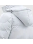 abbee White Large Winter Hooded Overcoat Long Jacket Stylish Lightweight Quilted Warm Puffer Coat, hi-res