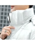 abbee White XL Winter Hooded Overcoat Long Jacket Stylish Lightweight Quilted Warm Puffer Coat, hi-res
