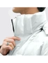 abbee White 3XL Winter Hooded Overcoat Long Jacket Stylish Lightweight Quilted Warm Puffer Coat, hi-res