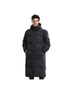 abbee Black Large Winter Hooded Overcoat Long Jacket Stylish Lightweight Quilted Warm Puffer Coat, hi-res