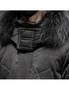 abbee Black Large Winter Fur Hooded Down Jacket Stylish Lightweight Quilted Warm Puffer Coat, hi-res