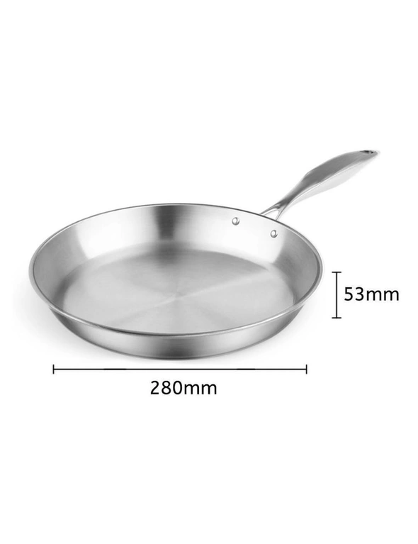 SOGA Stainless Steel 28cm Casserole Induction Cookware