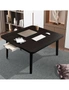 SOGA White Portable Floor Table Small Square Space-Saving Mini Desk Home Decor, hi-res
