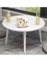 SOGA White Portable Floor Table Small Round Space-Saving Mini Desk Home Decor, hi-res