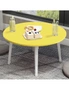 SOGA Yellow Portable Floor Table Small Round Space-Saving Mini Desk Home Decor, hi-res