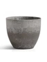 SOGA 27cm Rock Grey Round Resin Plant Flower Pot in Cement Pattern Planter Cachepot for Indoor Home Office, hi-res