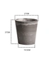 SOGA 27cm Rock Grey Round Resin Plant Flower Pot in Cement Pattern Planter Cachepot for Indoor Home Office, hi-res
