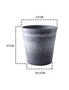 SOGA 2X 37cm Weathered Grey Round Resin Plant Flower Pot in Cement Pattern Planter Cachepot for Indoor Home Office, hi-res