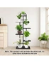 SOGA 2X 6 Tier 7 Pots Black Metal Plant Stand Flowerpot Display Shelf Rack Indoor Home Office Decor, hi-res