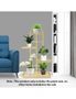 SOGA 2X 4 Tier 5 Pots Gold Metal Plant Stand Flowerpot Display Shelf Rack Indoor Home Office Decor, hi-res