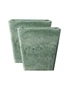 SOGA 2X 27cm Green Grey Square Resin Plant Flower Pot in Cement Pattern Planter Cachepot for Indoor Home Office, hi-res