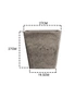 SOGA 27cm Sand Grey Square Resin Plant Flower Pot in Cement Pattern Planter Cachepot for Indoor Home Office, hi-res