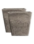 SOGA 2X 27cm Sand Grey Square Resin Plant Flower Pot in Cement Pattern Planter Cachepot for Indoor Home Office, hi-res
