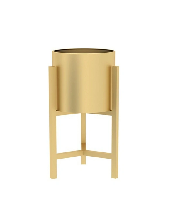 SOGA 45CM Gold Metal Plant Stand with Flower Pot Holder Corner Shelving Rack Indoor Display, hi-res image number null