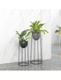 SOGA 2X 50cm Round Wire Metal Flower Pot Stand with Black Flowerpot Holder Rack Display, hi-res