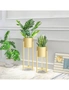 SOGA 60cm Gold Metal Plant Stand with Flower Pot Holder Corner Shelving Rack Indoor Display, hi-res