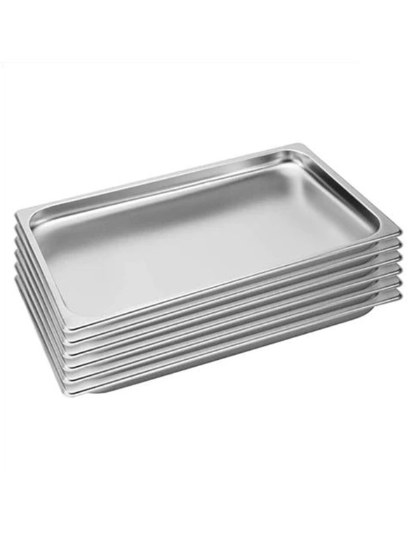 SOGA 6X Gastronorm GN Pan Full Size 1/1 GN Pan 2cm Deep Stainless Steel Tray, hi-res image number null