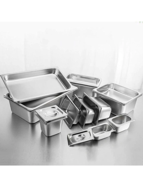 SOGA 6X Gastronorm GN Pan Full Size 1/1 GN Pan 2cm Deep Stainless Steel Tray, hi-res image number null