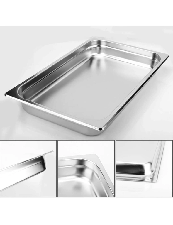 SOGA Gastronorm GN Pan Full Size 1/1 GN Pan 10cm Deep Stainless Steel Tray, hi-res image number null