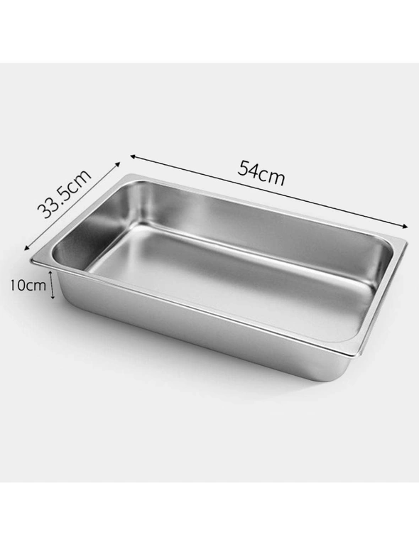 SOGA SS Gastronorm Pan 1/1 10cm Deep Tray 12pack, hi-res image number null