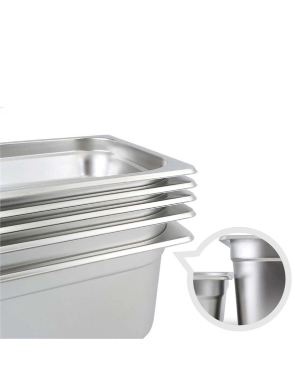 SOGA SS Gastronorm Pan 1/1 10cm Deep Tray 2pack, hi-res image number null