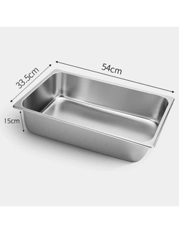 SOGA SS Gastronorm Pan 1/1 15cm Deep Tray 2pack
