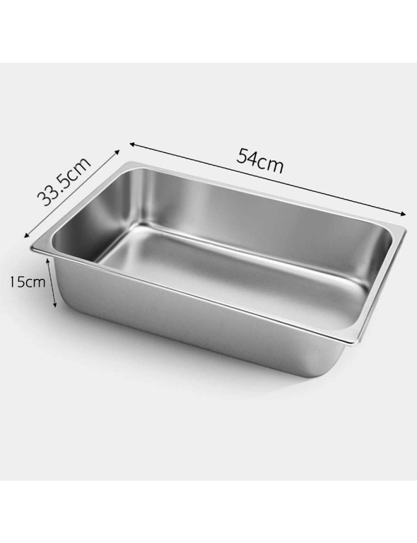 SOGA SS Gastronorm Pan 1/1 15cm Deep Tray 4pack, hi-res image number null