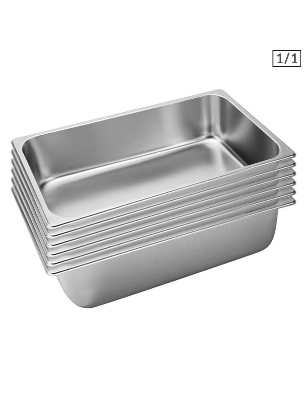 SOGA SS Gastronorm Pan 1/1 15cm Deep Tray 6pack | Rockmans